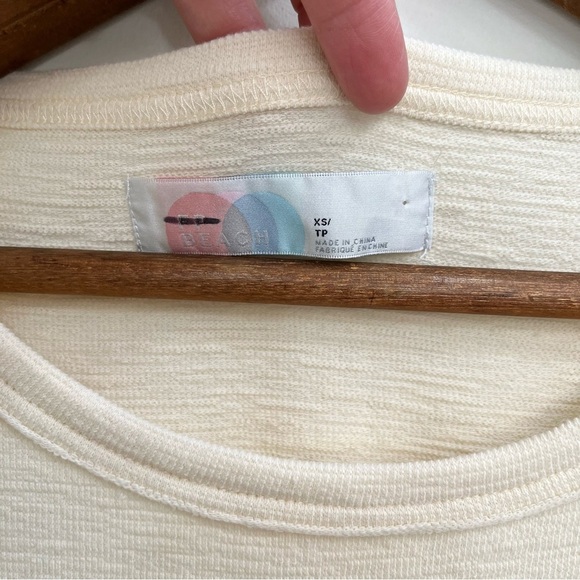 Free People Beach cream ivory long sleeve drop waist mini dress size XS - Picture 10 of 13